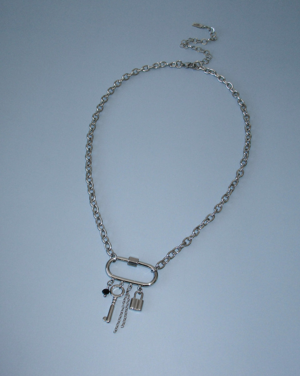 Carabiner charm necklace Clearance