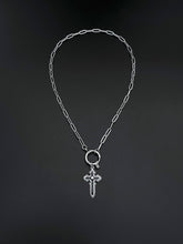 Load image into Gallery viewer, GOTHIC CROSS CLASP NECKLACE