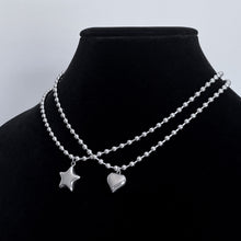 Load image into Gallery viewer, MINI PUFFED STAR HEART NECKLACE