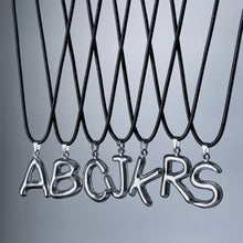 Load image into Gallery viewer, BLOB LETTER CORD NECKLACE