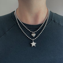 Load image into Gallery viewer, MINI PUFFED STAR HEART NECKLACE