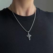 Load image into Gallery viewer, BLACK GOTHIC CROSS NECKLACE