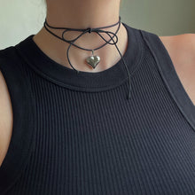 Load image into Gallery viewer, PUFFED HEART CORD NECKLACE