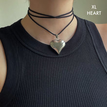 Load image into Gallery viewer, PUFFED HEART CORD NECKLACE