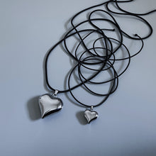 Load image into Gallery viewer, PUFFED HEART CORD NECKLACE