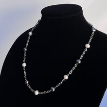 Load image into Gallery viewer, PEARL BEADED CHAIN LINK NECKLACE