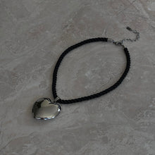 Load image into Gallery viewer, XL PUFFED HEART ROPE NECKLACE