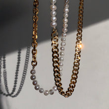 Load image into Gallery viewer, GOLD MINI FRESHWATER PEARL CHAIN