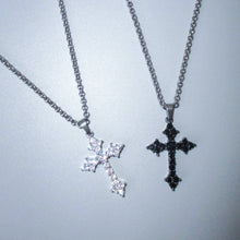 Load image into Gallery viewer, CZ GOTHIC CROSS NECKLACE