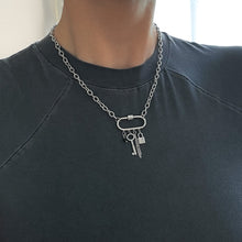 Load image into Gallery viewer, CARABINER CHARM NECKLACE