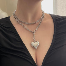 Load image into Gallery viewer, DOUBLE WRAP PUFFED HEART NECKLACE