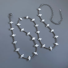Load image into Gallery viewer, HAND-BEADED CROSS PEARL WAIST CHAIN