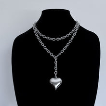 Load image into Gallery viewer, DOUBLE WRAP PUFFED HEART NECKLACE