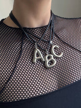 Load image into Gallery viewer, BLOB LETTER CORD NECKLACE