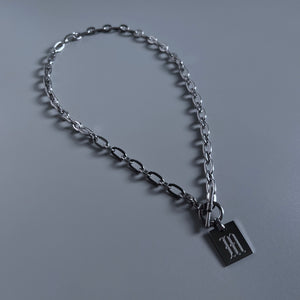 TOGGLE LETTER PENDANT NECKLACE