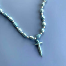 Load image into Gallery viewer, BLUE SKY PEARL NECKLACE